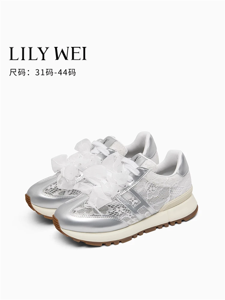 

Spring new leather lace splicing thick-sole couple ribbon lace casual shoes daily large size small size flat women's shoes