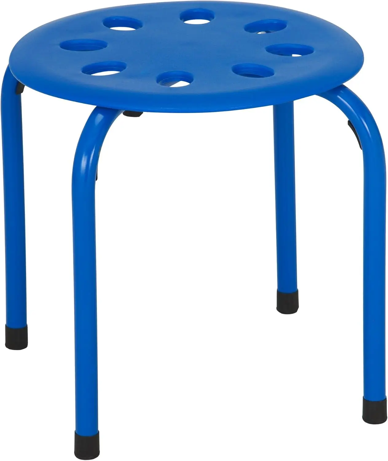 Commercial Furniture Daycare Stacking Stools for Kids, 12" Children's Portable Nesting Office and Classroom Stools, Assorted Col