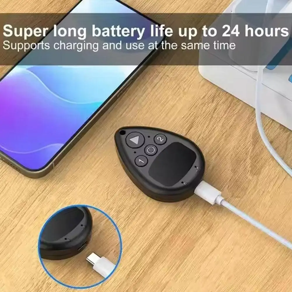 

Bluetooth Mode Wireless Automatic Clicker Charging Two-speed Clicker Portable No Cable Phone Remotel Noise Clicker Auto L1Z2