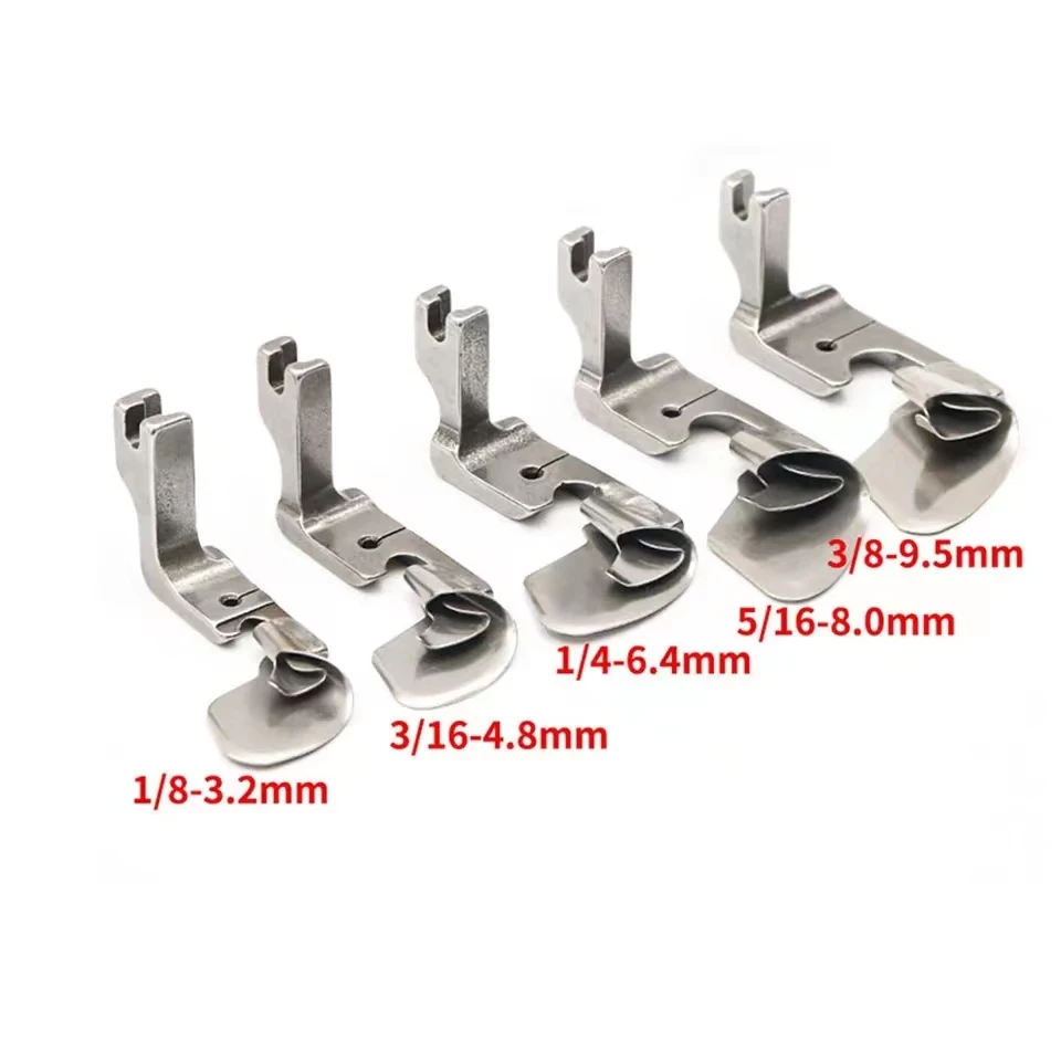 Industrial Sewing Machine Curved Hemming Foot Crimping Presser Foot Hem Pull Tube Presser Foot