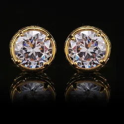 Luxury Men's Wedding Cufflinks Zircon Buttons High-end Fashion Business Banquet Suits Shirts Accessories Gifts French Cuff Links