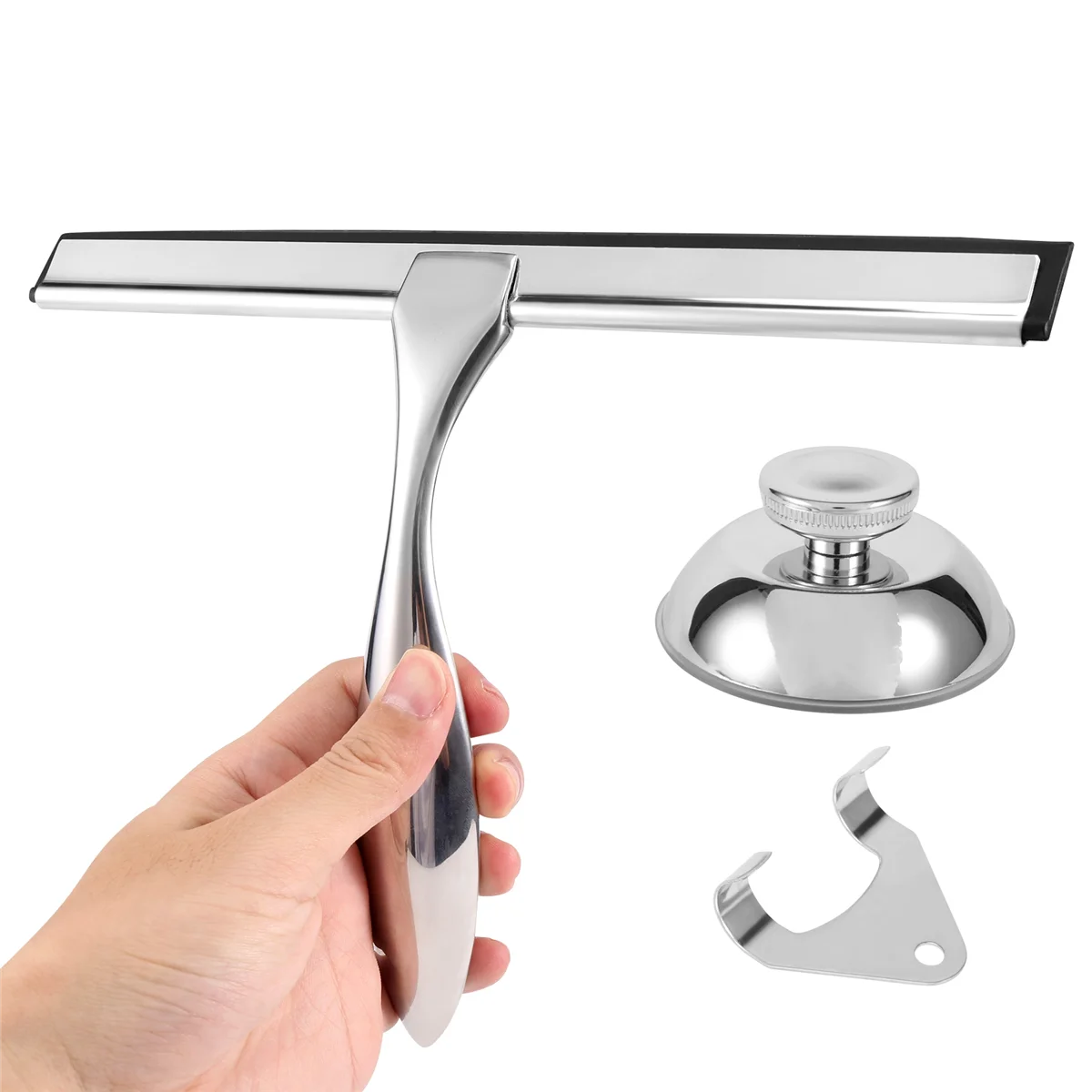 ممسحة زجاجية ممتازة من الفولاذ المقاوم للصدأ لأبواب الاستحمام والحمام ونافذة السيارة وزجاج التنظيف لجميع الأغراض