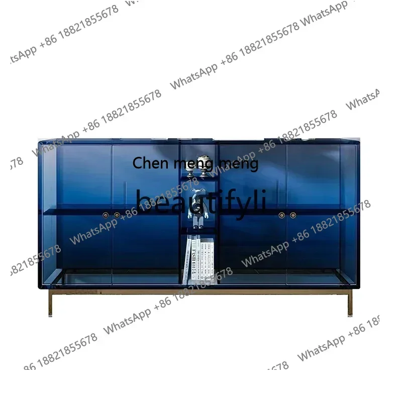 

M178 CCAcrylic gradual change green dining side cabinet floor gradual change color high-end storage locker American chest cabine