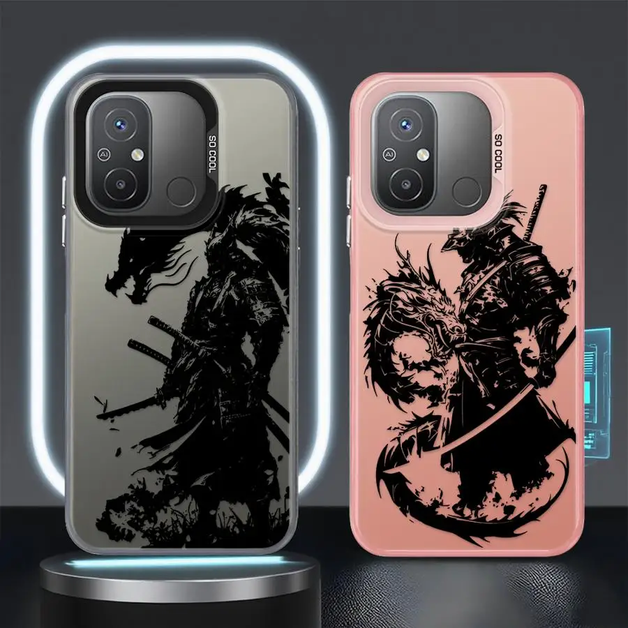 حافظة لهاتف شاومي ريدمي نوت 10 11 برو 12 13 14 برو بلس 10s 11s تنين الساموراي الياباني #4