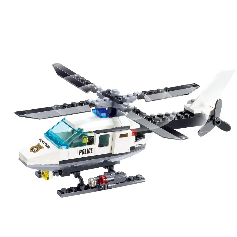 Cidade Police Car Building Blocks para crianças, SWAT Avião Transportador Veículo, Tijolos de aeronaves, Brinquedo modelo clássico, Presentes para crianças, MOC