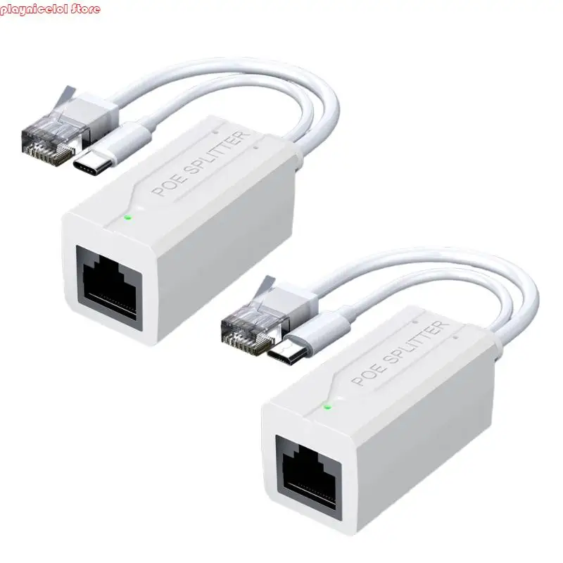 

E8BA Compactly Power Over Ethernet Splitter от 40 В до 5 В адаптер POE для сетевых устройств