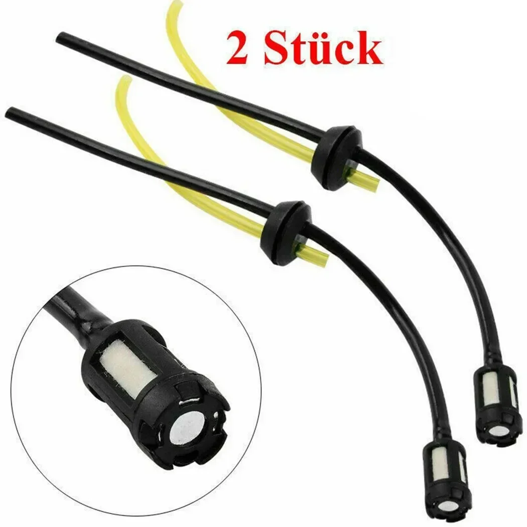 2Sets Of Fuel Filter Fuel Hose Seal & Priming Bulbs For Brushcutter Hedge Trimmer Garden Power Tools Repair Accessories