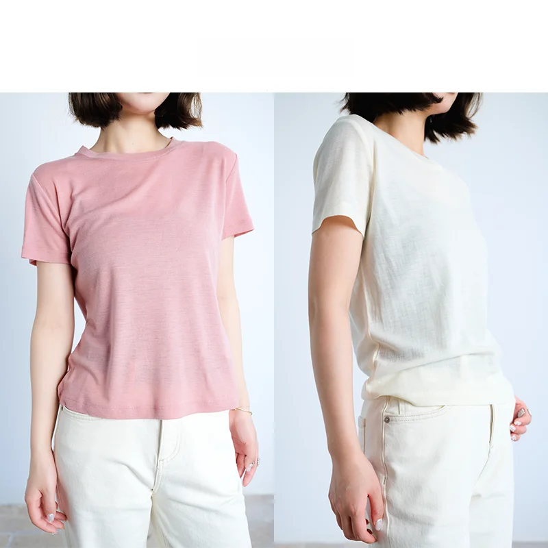 

Faionable Simple round Ne Woolen T-irt "Light Narrative" Early Autumn Casual Loose Fit ort Sve Women's Top