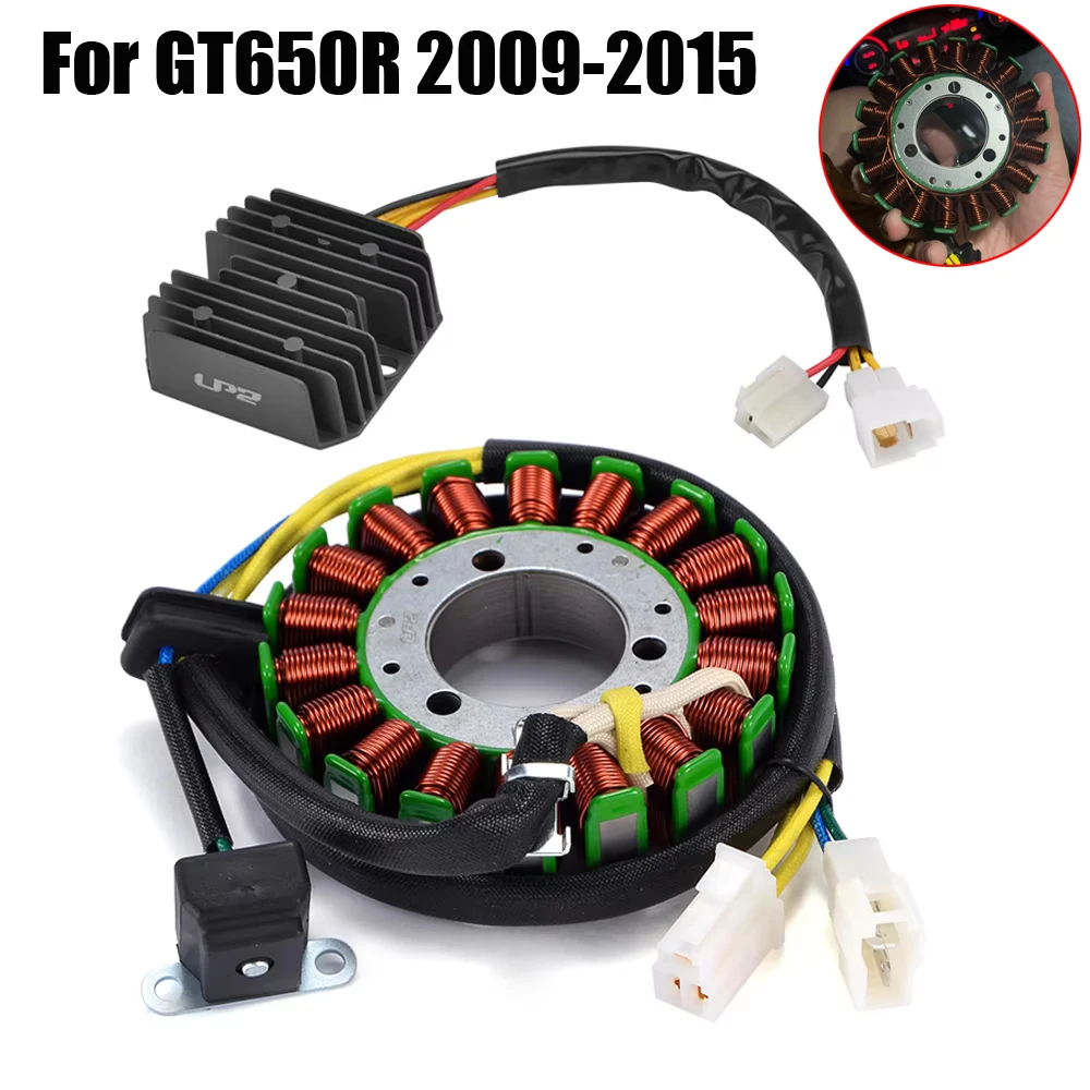 GT650R Voltage Regulator Rectifier & Motorcycle Stator Coil For Hyosung GT 650R 2009-2015 2010 GT 650 R