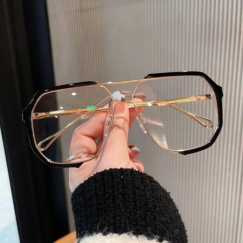 Übergroße Sonnenbrille für Damen, 2023, neue einzigartige einteilige Mode-Sonnenbrille für Herren, UV400, Punk-Brille, trendige weibliche Brillen, UV400 – Detail 7