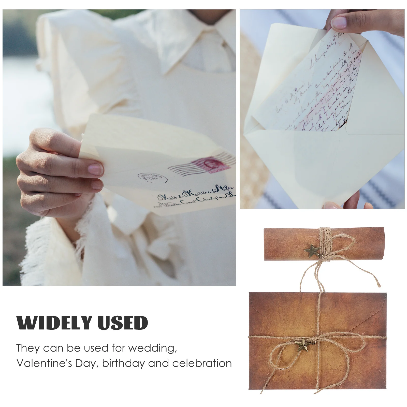 5 set Vintage Stationery Set Kraft Paper Envelopes Small Size Portable Secure Packaging For Letter Card Photo Storage Envelope