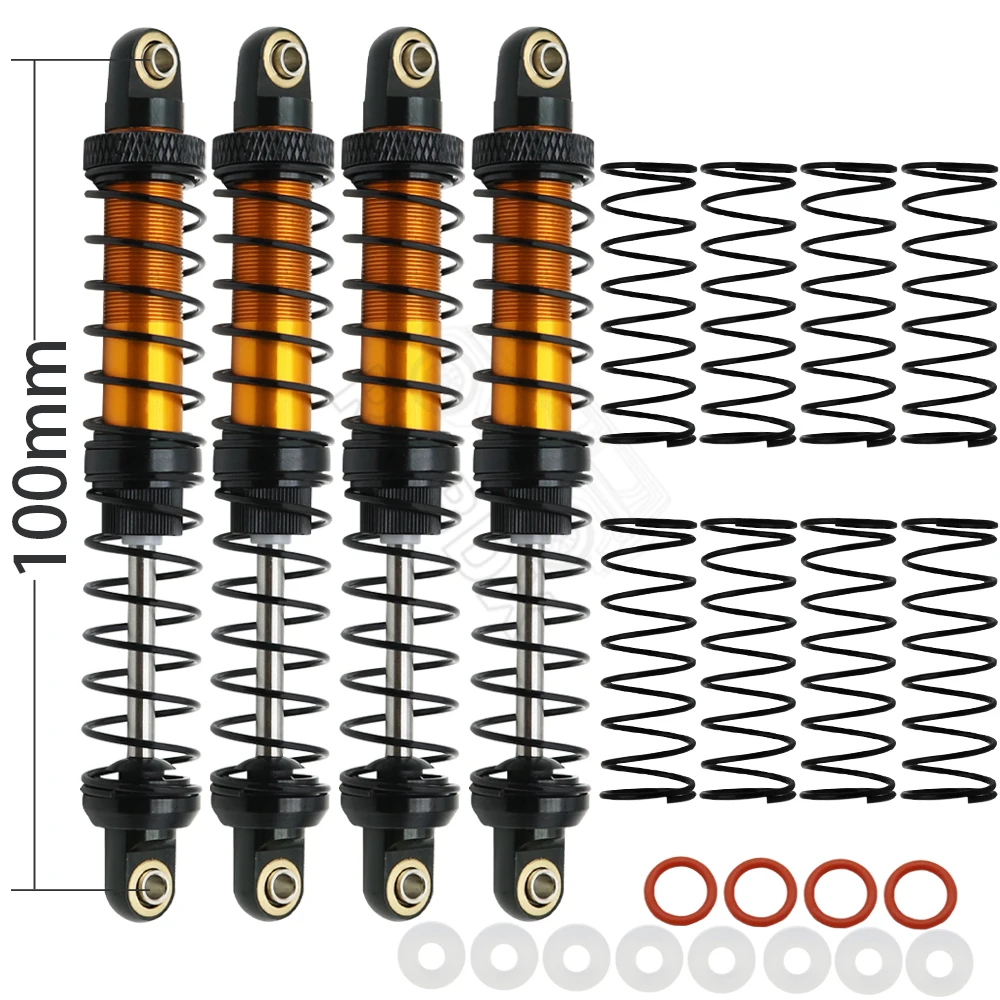 Metaal 70mm 80mm 90mm 100mm 110mm 120mm Schokdemper Oliedemper voor 1/10 RC Crawler Auto Axiale SCX10 AXI03007 RBX10 D90 TRX4
