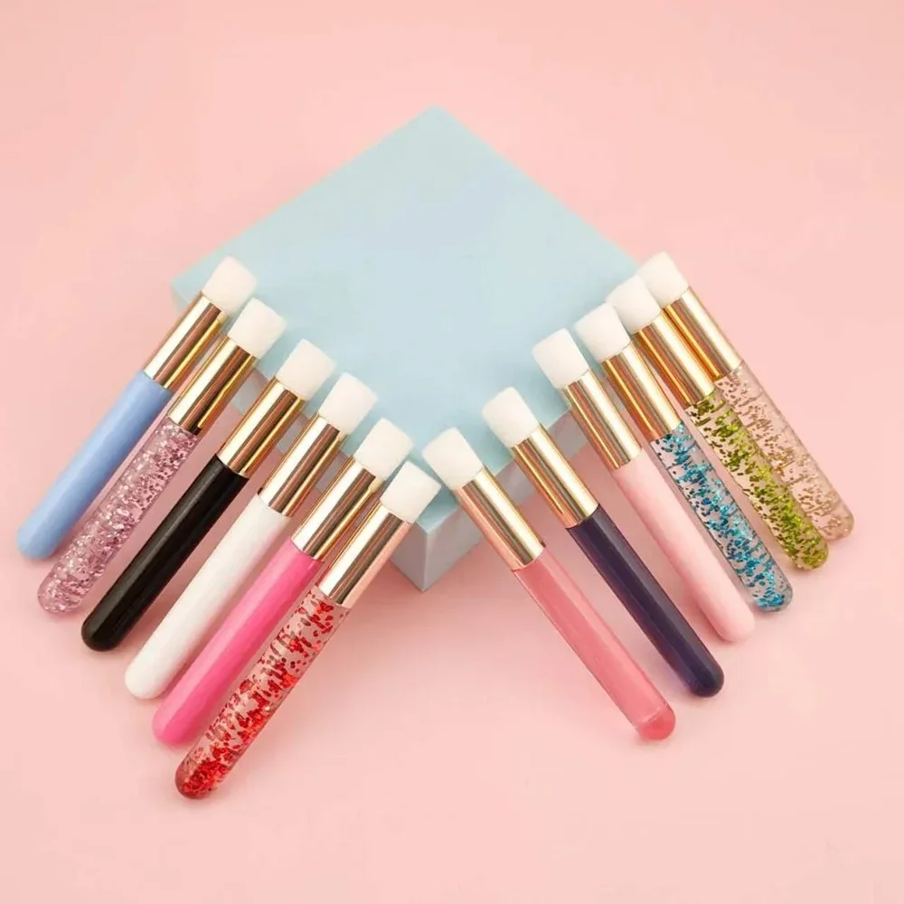 Miękka szczoteczka do przedłużania rzęs Kryształowy uchwyt z koralikami Narzędzie do usuwania zaskórników z nosa