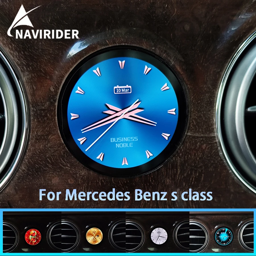 

New Upgrade LCD Car Stopwatch Smart Clock For Mercedes Benz S Class E Class Interior Dashboard Central Compass Electronic Meter