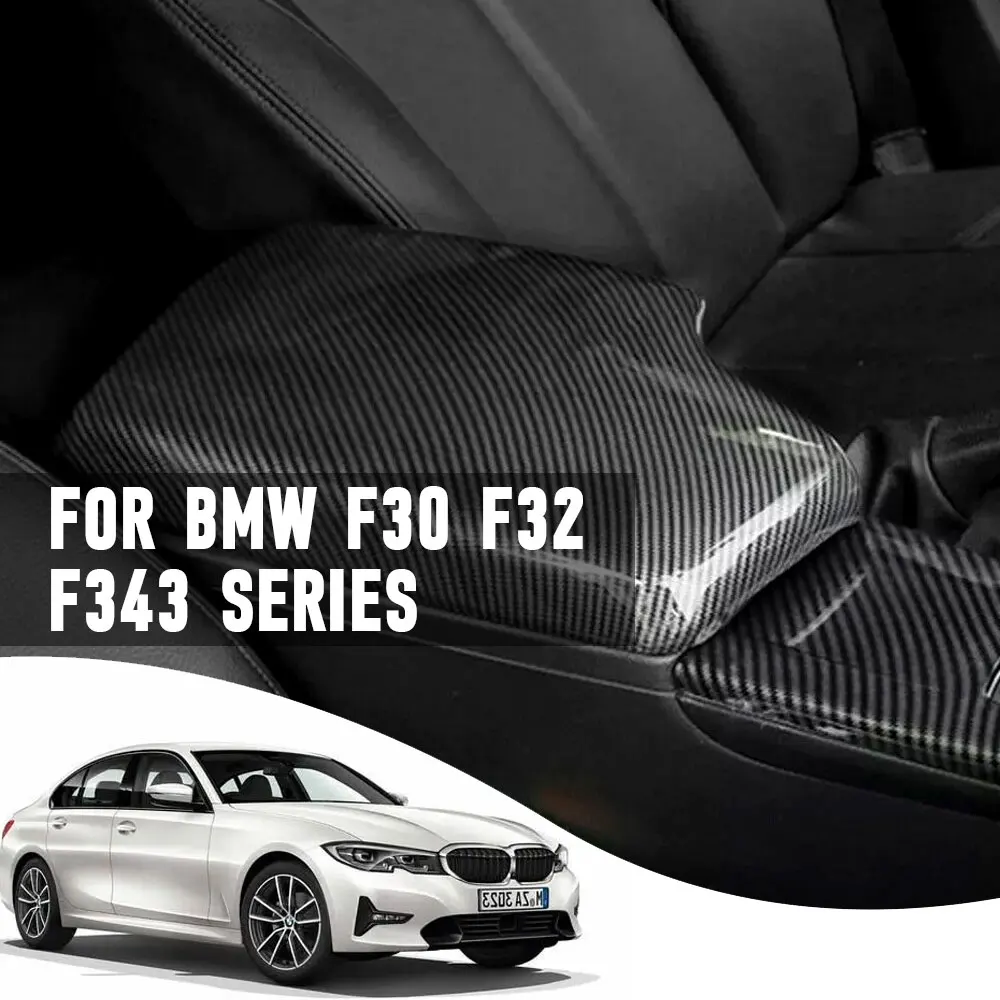 

ABS Carbon Fiber Color Center Console Armrest Storage Box Protection Cover Trim For BMW F30 F31 F32 F33 F36 3 4 Series 2013-2019