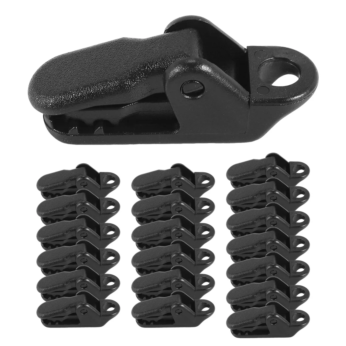 20Pcs Tent Awning Canopy Clamp Tarp Clip Snap Canvas Anchor Gripper Caravan Jaw Grip Trap Tighten Tool Outdoor Camp Hike Kit