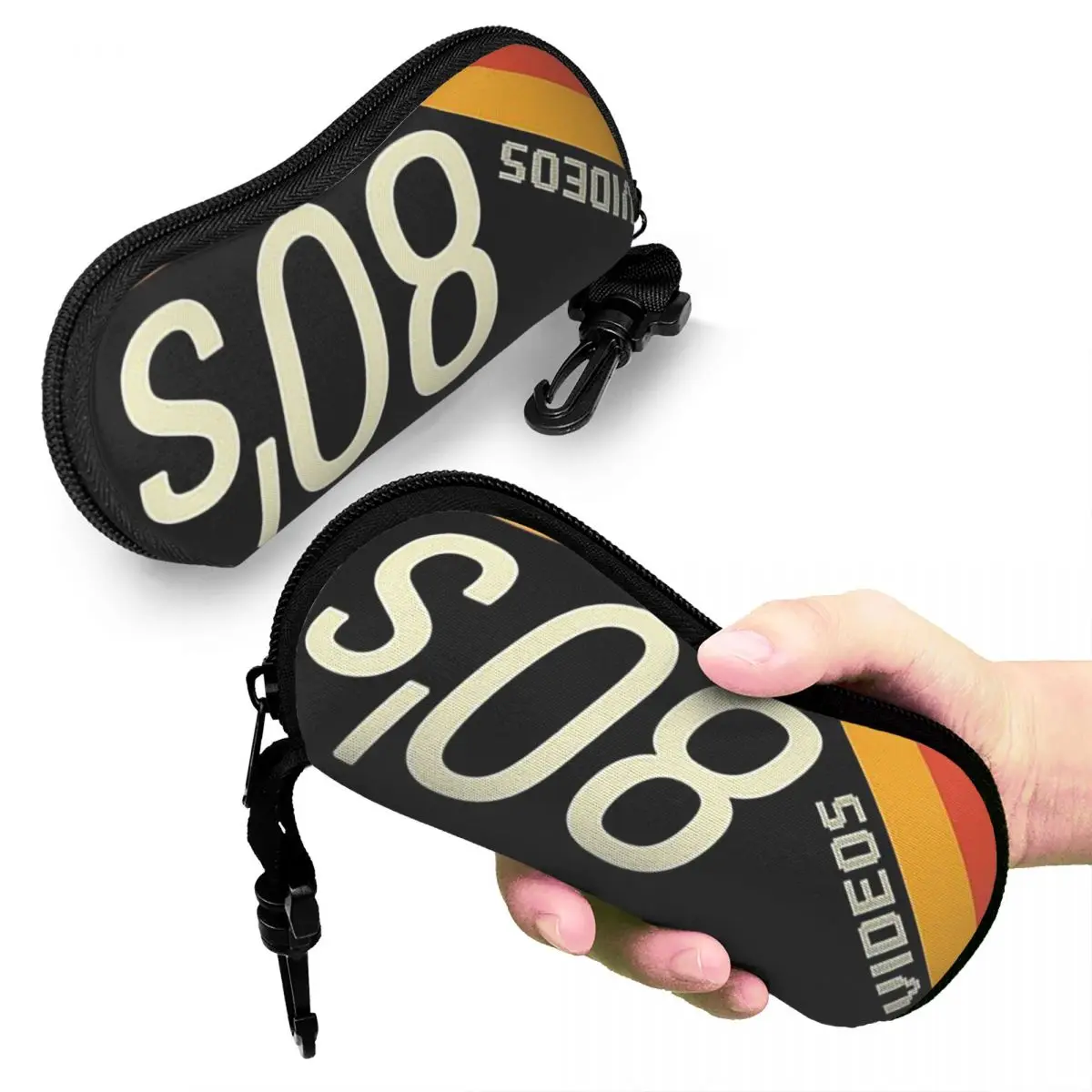 

Retro Music Video Cassete VHS Shell Glasses Case Protective Sunglasses Box Women Men Soft Eyeglasses Bag Pouch