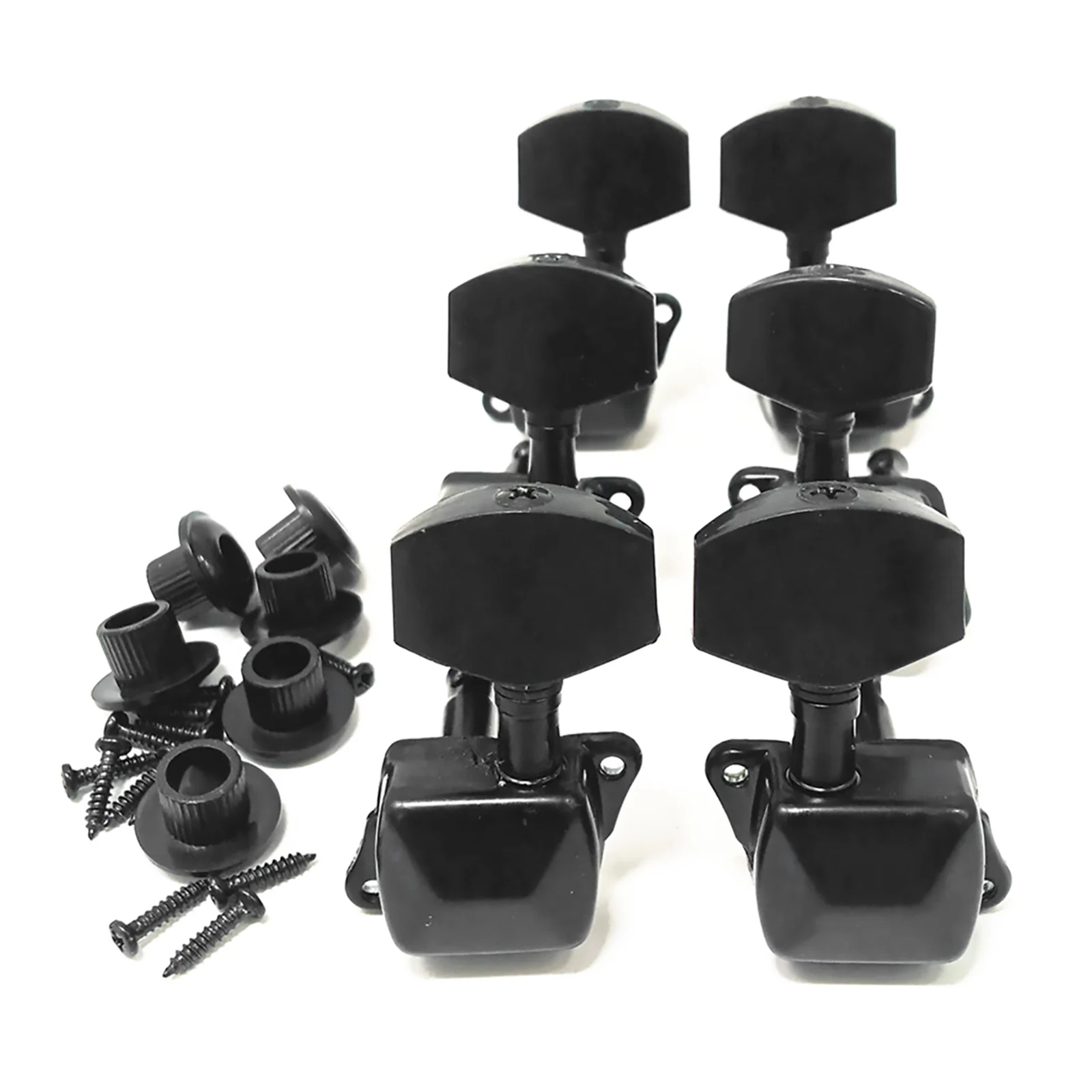 6個入り 3L 3R 半閉鎖式チューナーマシンヘッド エレキギター/フォークギター/アコースティックギター用弦調整ペグ チューニングパーツ