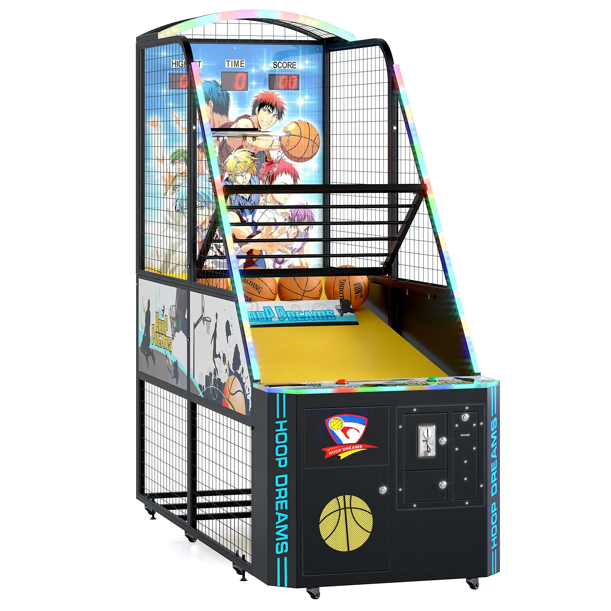

Adult Indoor Electronic Arcade Basketball Games Machines Coin Operated Competition Interactive Game Basketball Machine Shooting