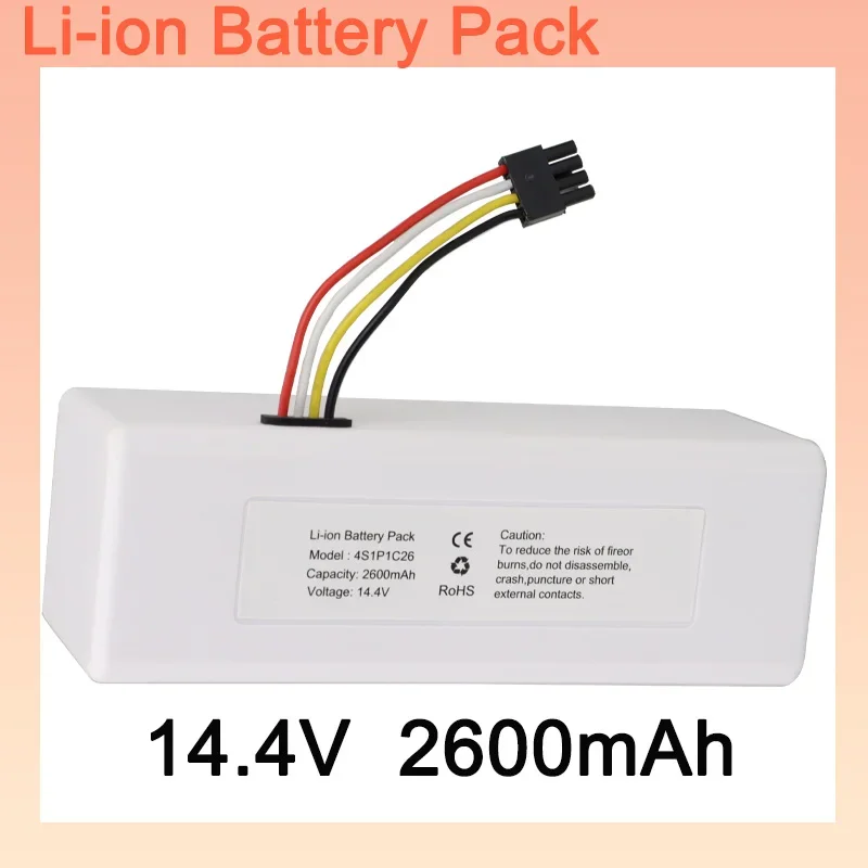 New High Quality 14.4V 2600mAh P1904-4S1P-MM Replacement Battery for Xiaomi Mijia 1C Robot Roborock