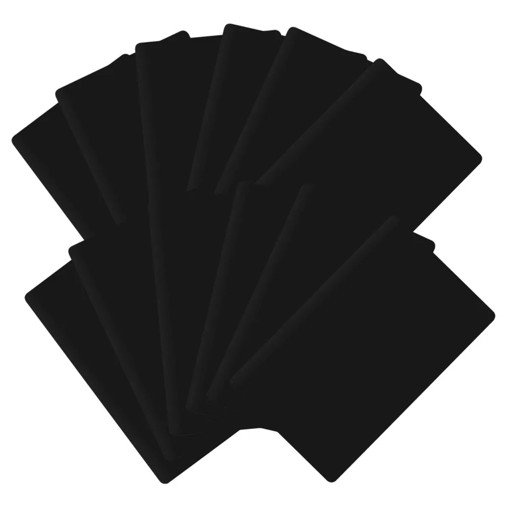 

12 Pcs Blank Metal Card Aluminum Name for Engraving Black Blanks Cards Business