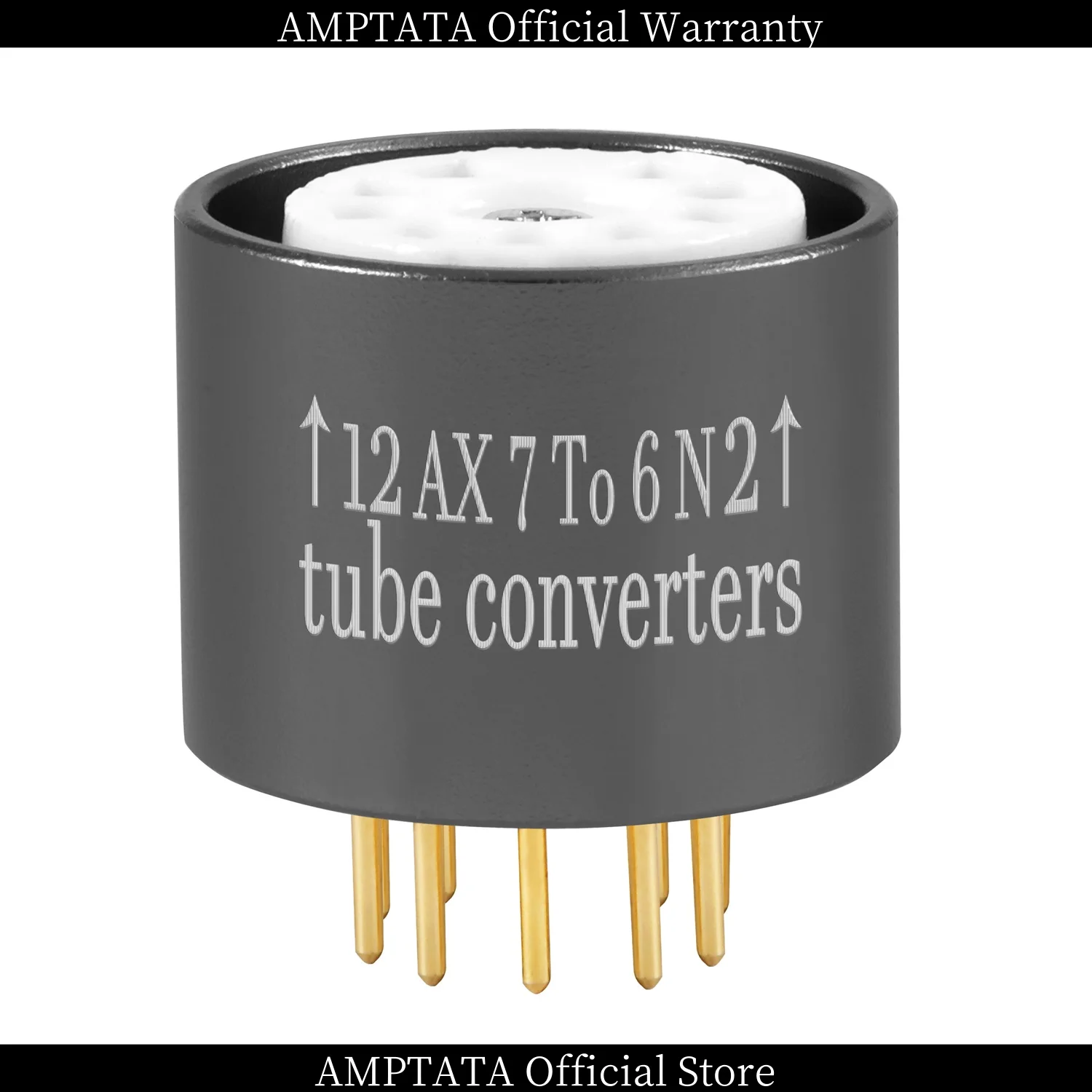 AMPTATA / 12AX7 U7 T7 ECC83 82 81 7025 CV4003 CV4004 5751 to 6N2 / Vacuum Tube Adapter Socket Converter / 24K Gold-plated