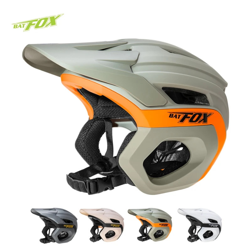 

BATFOX Durable 3/4 Mountain Bike Helmet for Adults Adjustable Sun Visor & Head Size System Specialized Cycling Dirt Bike Helmet