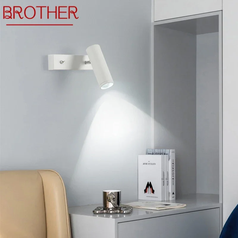 BROTHER Contemporary Wall Lamp Indoor Living Room Bedroom Bedside Lamp Nordic Art Hotel Corridor Hallway LED Wall Lamp