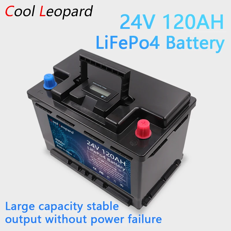 24V LiFePO4 Battery Built-in BMS,for Home Energy Storage Replacing Most of Backup,24V 100AH 120AH Lithium Iron Phosphate Battery