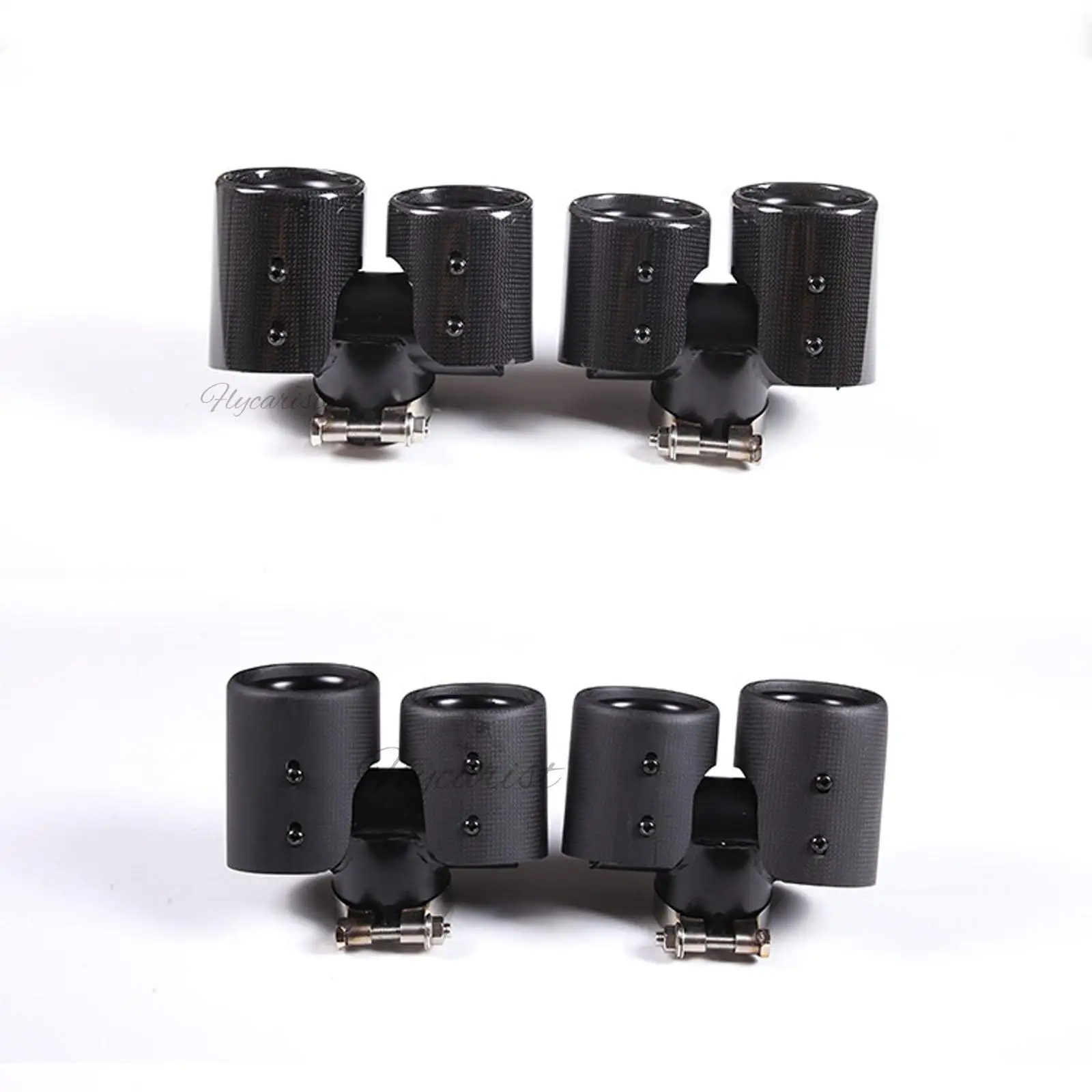 For Land Rover Defender 90 110  2020-2024  Black Dry Real Carbon Fiber Rear Exhaust Pipe Muffler Tips image 6