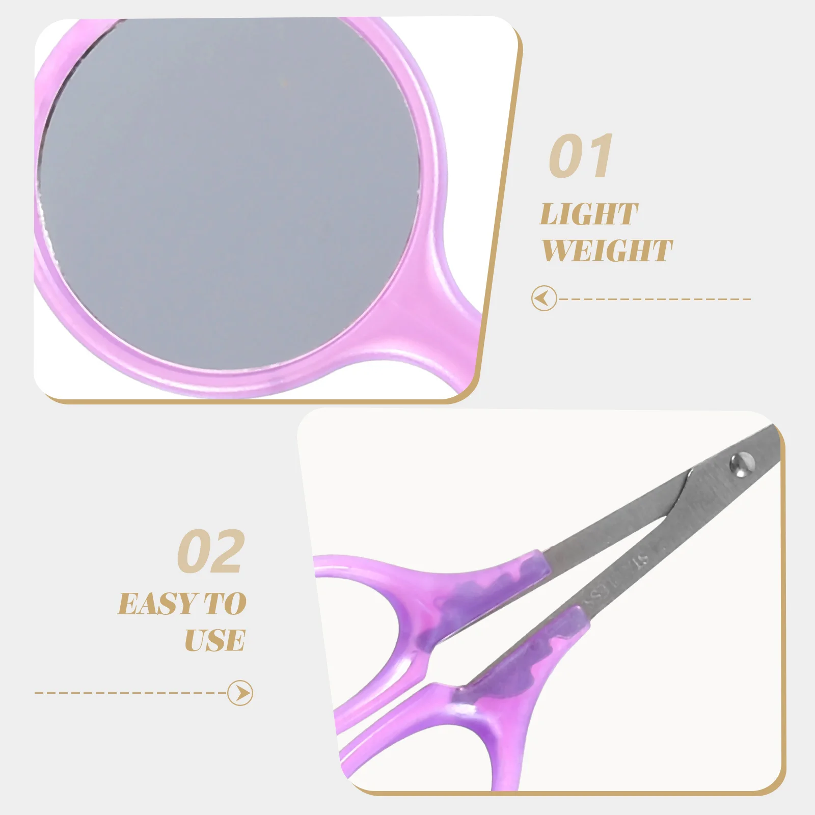 Set tagliaunghie 9 in 1 da 9 pezzi Kit manicure in acciaio inossidabile per donne Viaggi Campeggio Escursionismo Custodia per mele all'aperto Viola