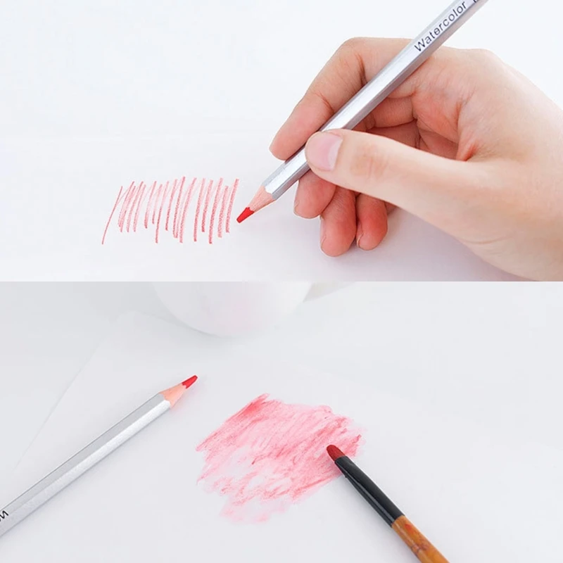 12 قلم رسم ملون قابل للذوبان في الماء، أقلام تلوين عملية للرسم والرسم