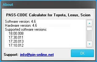 PASSCODE for Techstream v18.00.008 Software Registration Keygen for Toyota Lexus and Scion Original Development Tool