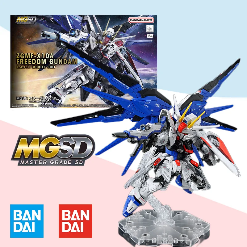 

Bandai Original box Limited MGSD ZGMF-X10A FREEDOM GUNDAM full action Anime PVC Figure model kit Assembly toy gift for kids