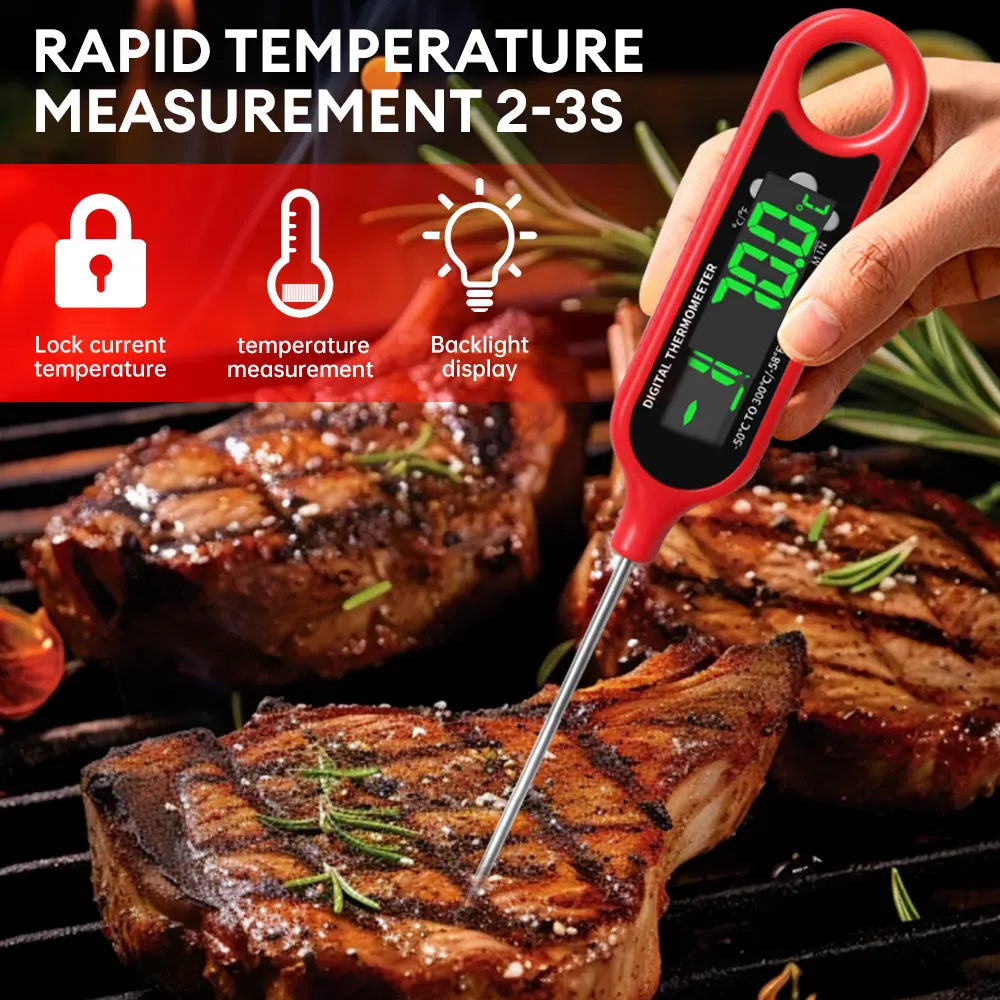 Instant Read Meat Thermometer Stainless Steel Kitchen Cooking Bbq Digital Meat Thermometer With Probe