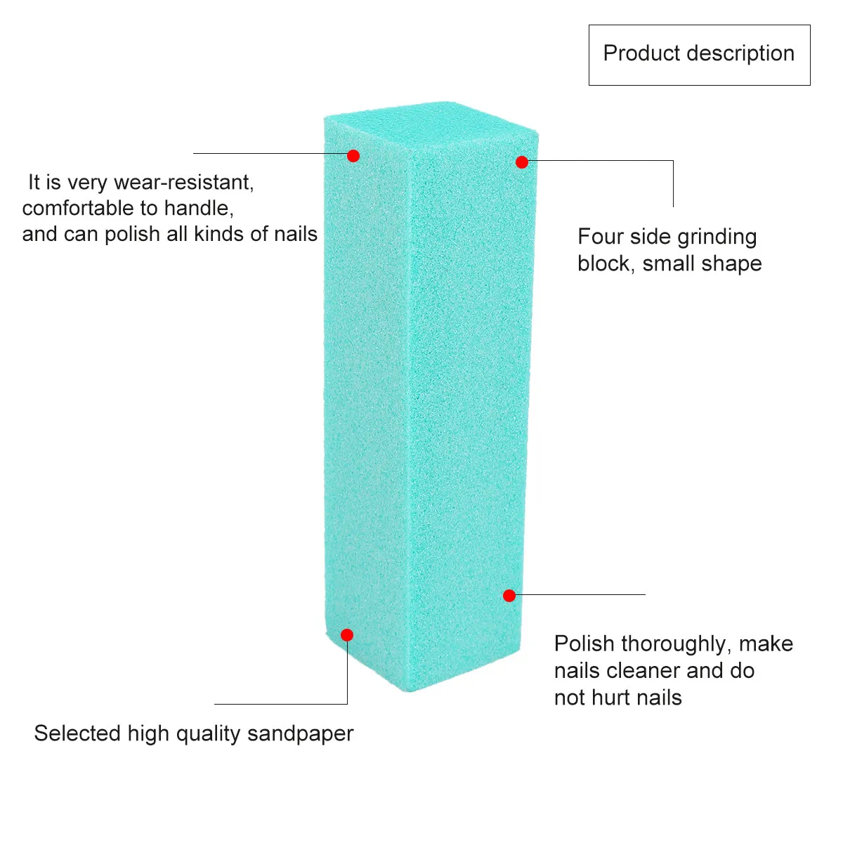 

16Pcs 4-Side Polishing Block Nail Buffer for Natural Nails Nail Art Extensions Manicure Sanding Surface Smoothing Professional
