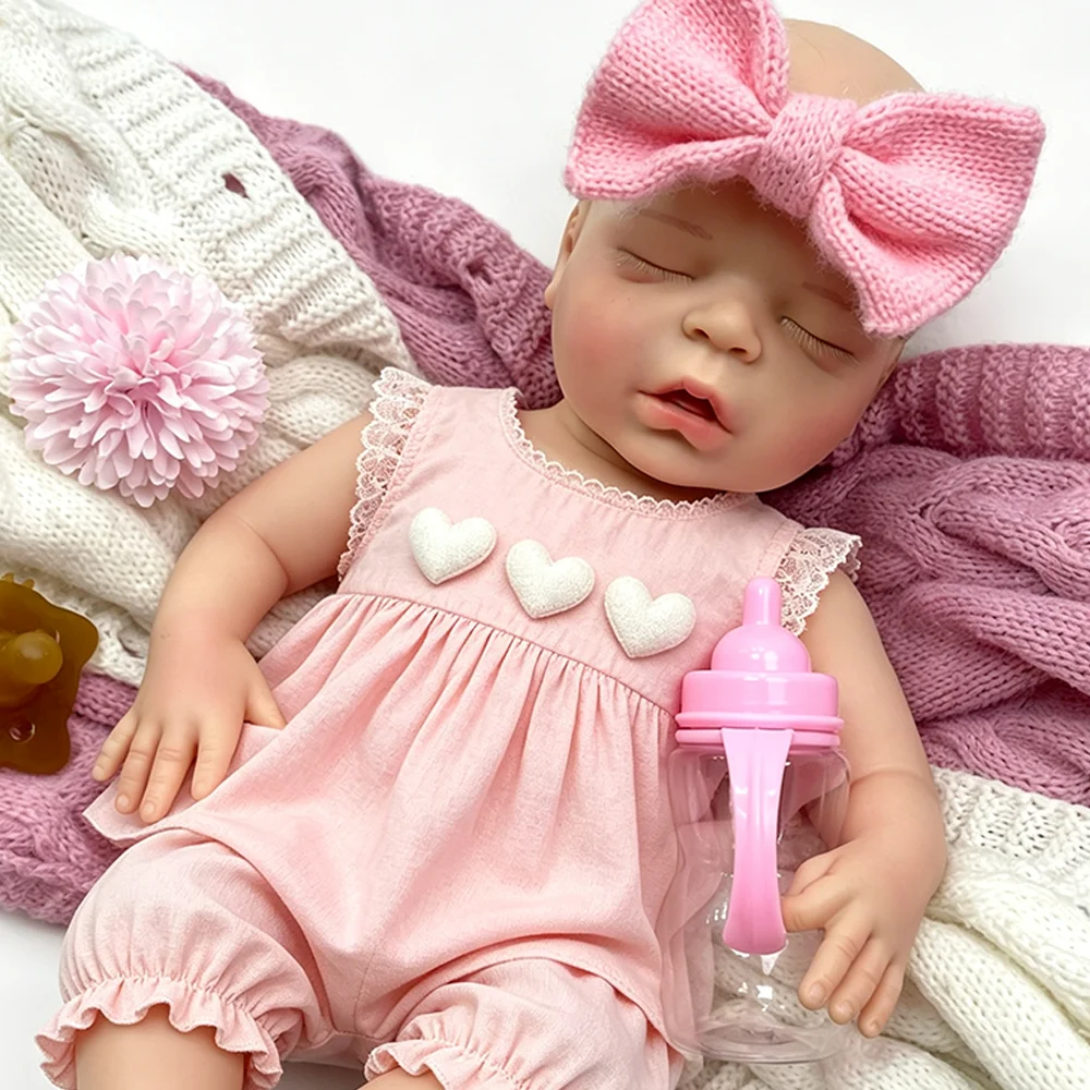 18Inch Premium Custom Silicone Reborn Doll Hyper Realistic Silicone Newborn Reborn Doll For Collection Artist Collectible Model