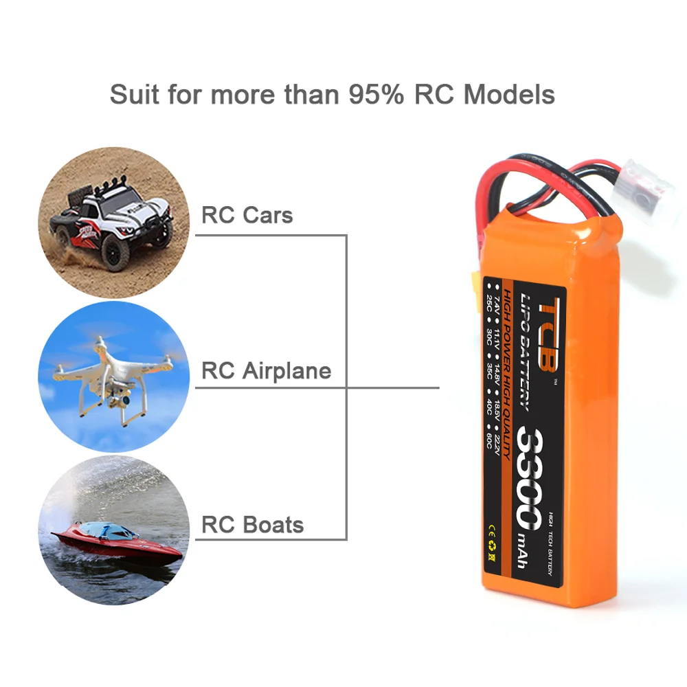 TCB 6S akumulator do RC LiPo 22.2V 1500 2200 2800 3300 3800 4200 5000 6000mAh 30/40/60C dla samolotów RC Helicapter Drone baterie