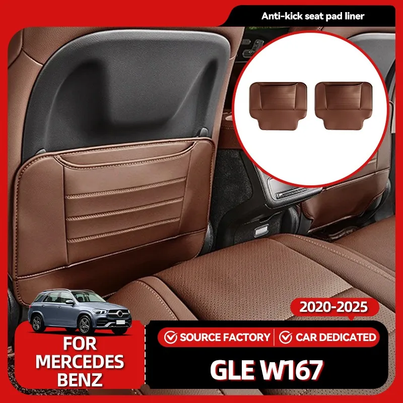 

Interior Stickers Leather seat anti-kick pad for Mercedes 20-2025 GLE W167 350 v167 coupe gls x167 450 500e 350d 53 amg trim ac