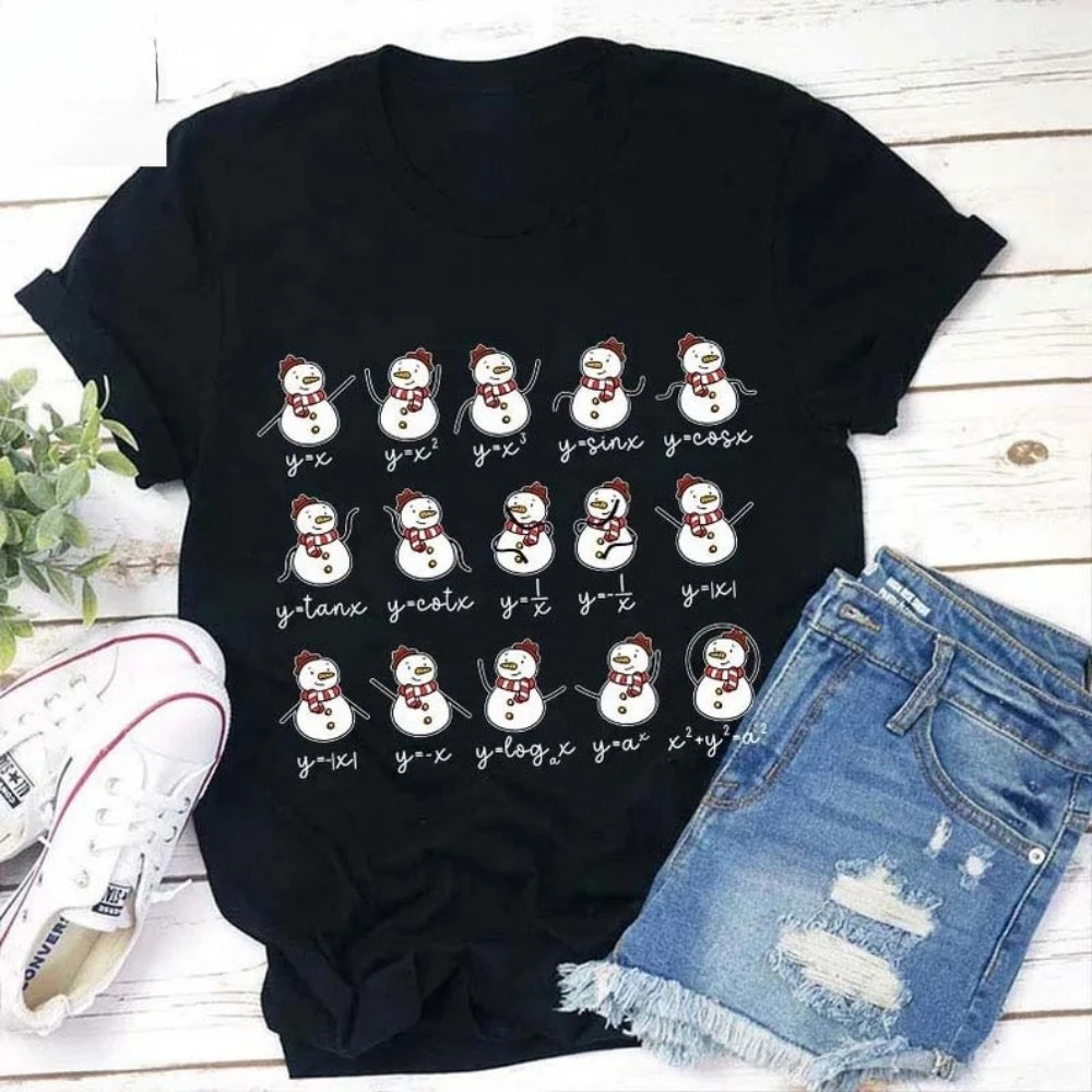 Sonwman Mathematical Formula Teacher Vintage Women T-Shirt Teacher Shirt Funny Math Teacher Shirt High Quality Cotton Tops