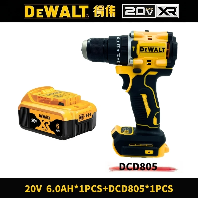 DEWALT DCD805 20V Max Cordless Brushless Impact Drill Multi-Function Handheld Electric Screwdriver Tool image 3