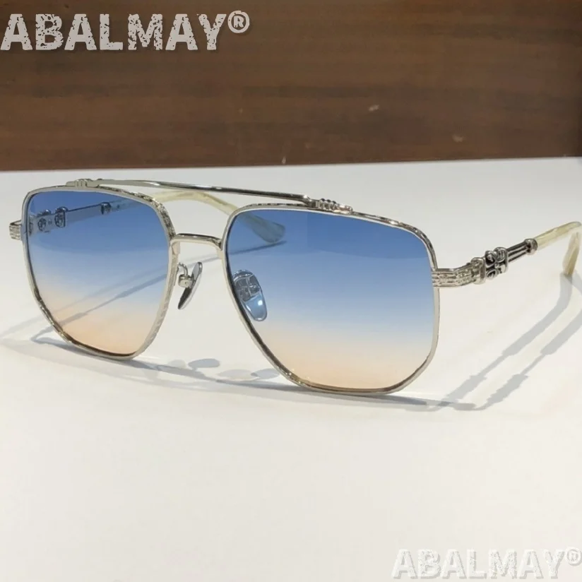 Top High Quality Sunglasses for Men and Women 8077 SIZE 61-16-150 Titanium Style Retro Fashion Design Sun Glasses UV400 with box