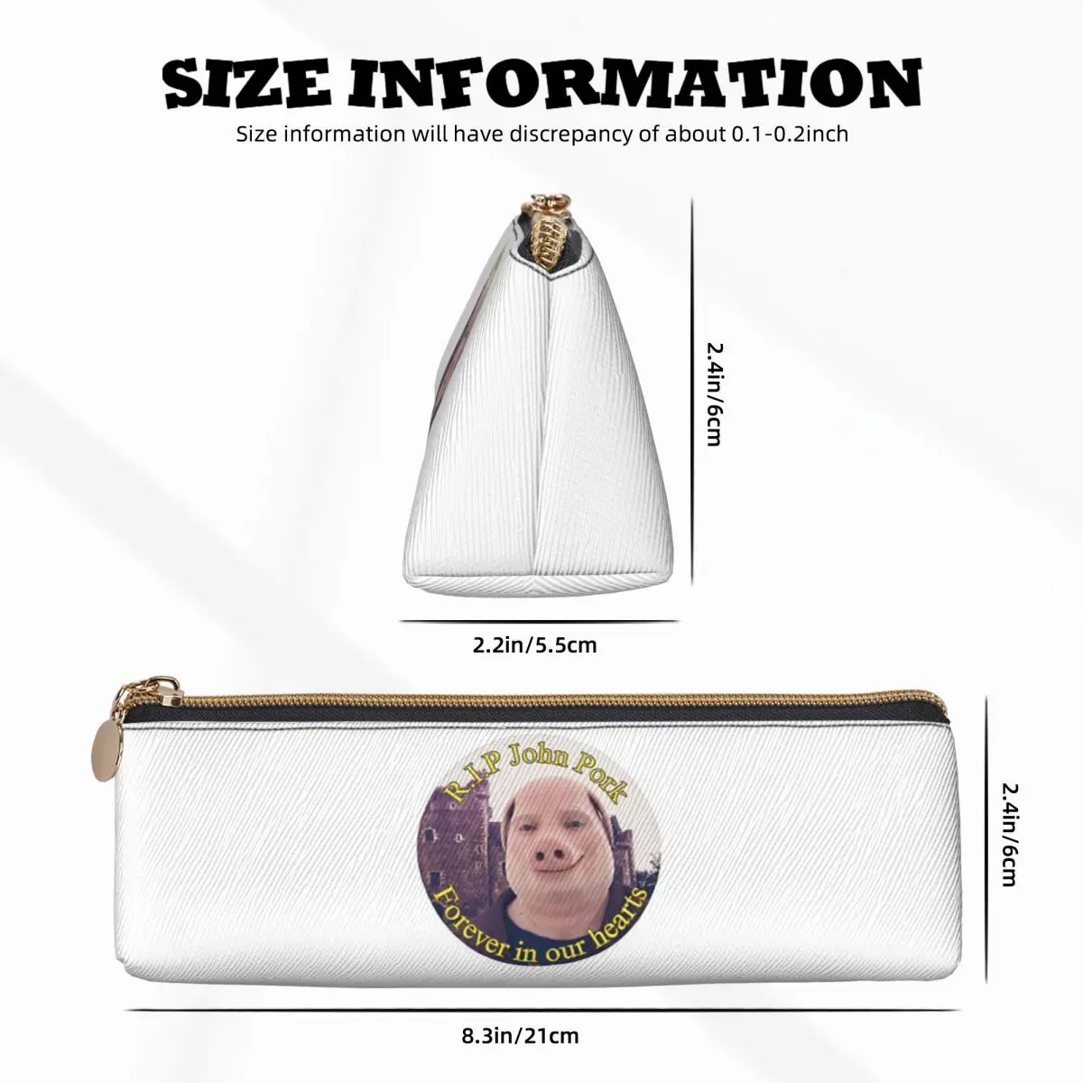 Estuche para lápices RIP John Pork, portalápices, almacenamiento, suministros de papelería, caja para bolígrafos, bolsa para lápices para niños y niñas, escuela