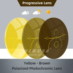BLMUSA Photochromic Polarized Series Myopia Hyperopia Progressive Lens 1.56 1.61 1.67 Prescription CR-39 Resin Aspheric Lenses