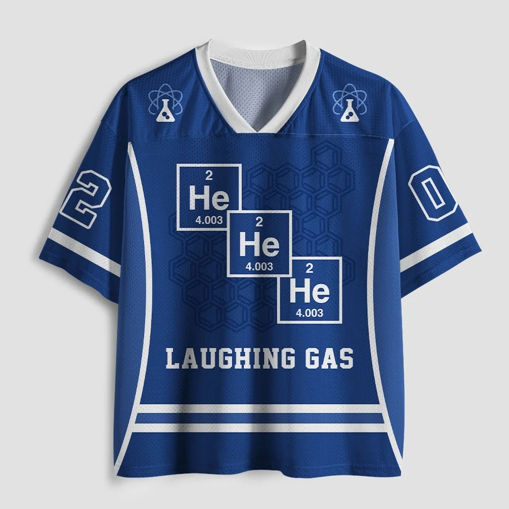 T-shirt unisexe imprimé motif gaz hilarant et hélium, multifonctionnel, mode, col en V, 3D, loisirs, extérieur, quotidien, sport, pour adulte