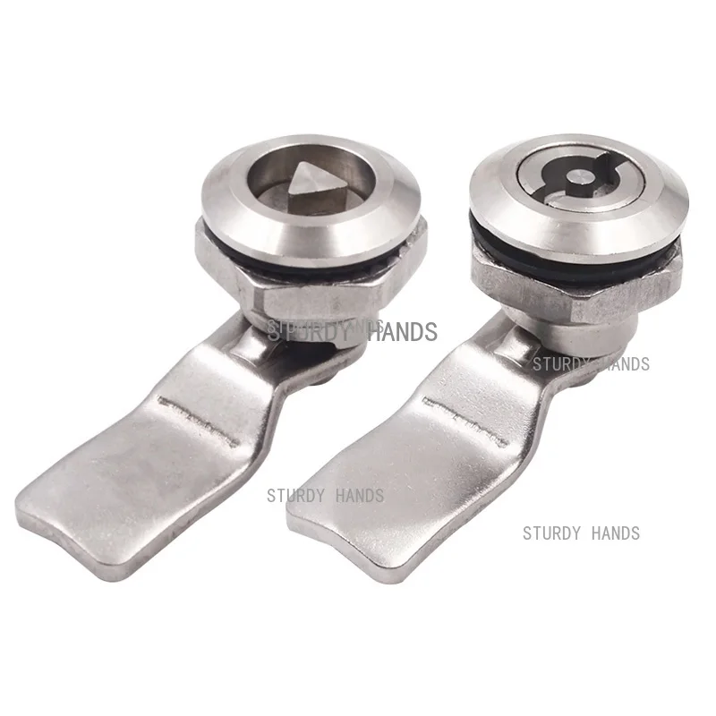 1pc 304 Stainless Steel Triangular Cam Cabinet Lock Distribution Box with Raised Tin Box Special Lock Hardware Accessories view 5