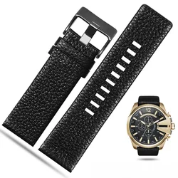 For Diesel Genuine Leather Watch Strap Men Dz4323 Dz1657 Dz4318 Lychee Texture Cow Leather Sweatproof Strap 24 26 28 30mm