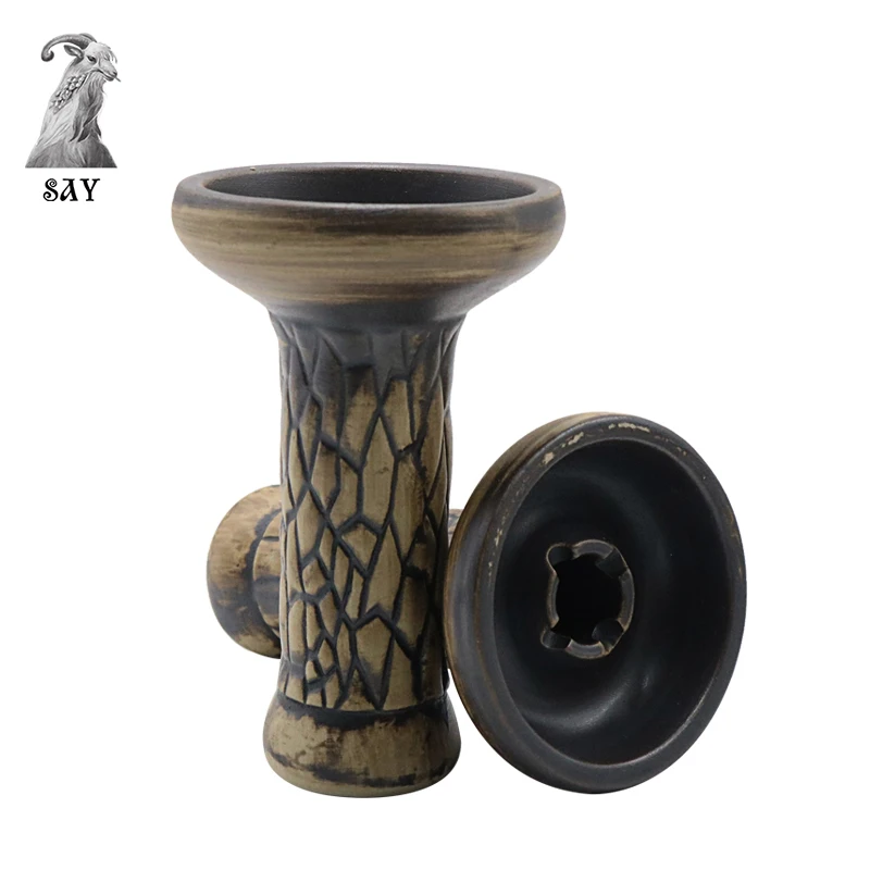 1PC New Ceramic Single Hole Hookah Shisha Water Pipe Charcoal Holder Narguile Chicha Bowl Glaze Head for Hookah Accessories