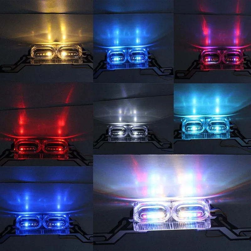 Motorcycle LED Strobe Brake Stop Lamp Flashing License Plate Light RGB Colorful Turn Signal Warning Rear Tail Light Universal image 6