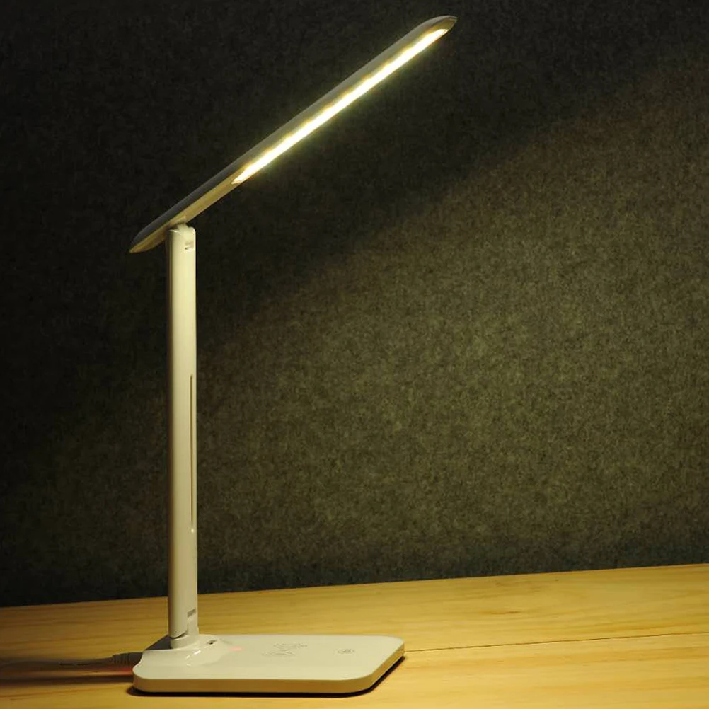 

Wireless Charging Desk Lamp Dimming Eye Protection Table Light Foldable LED 3 Gears Color Temperature Touch Control Reading Lamp